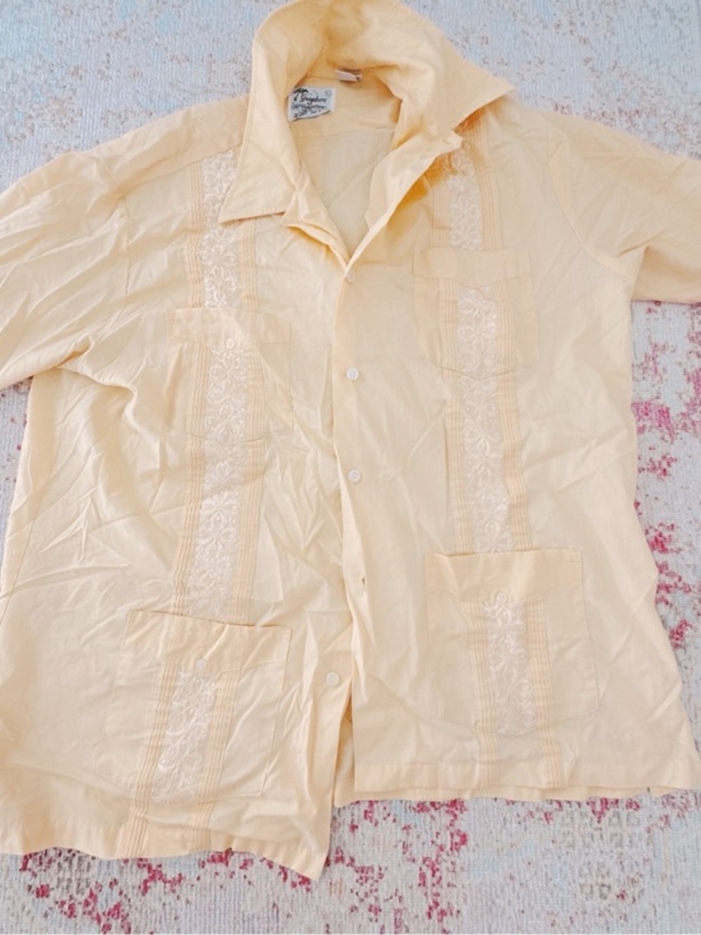 Haband Light Yellow Guayabera Shirt
